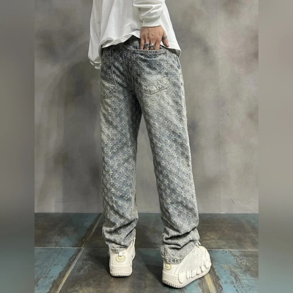 Textured Jacquard Jeans